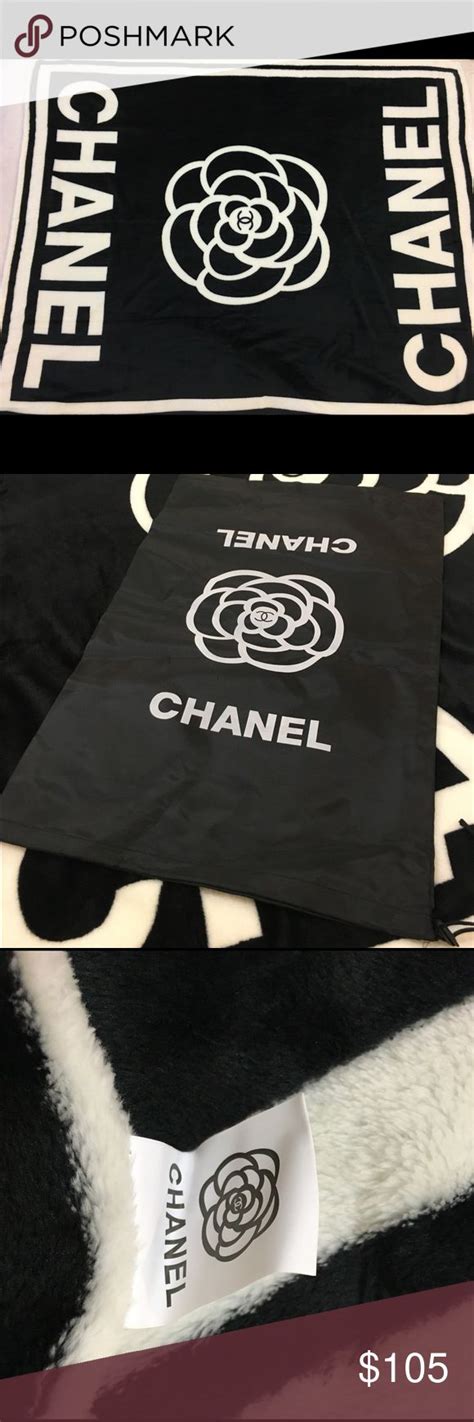 authentic chanel throw blanket|authentic chanel blanket.